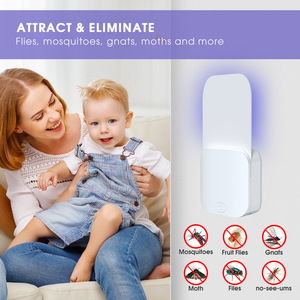 OEM & ODM Piège à mouches à lumière LED UV d'intérieur Plug-In Sticky Flying Insect Bug Zapper Attire et tue les moustiques - Product Image 4