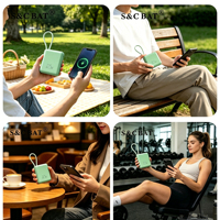 Banco de Energía de Carga Rápida de 22.5W Tipo-C con Cable, 10000mAh, Portátil, Alta Capacidad, para Campamento al Aire Libre, Multiusos