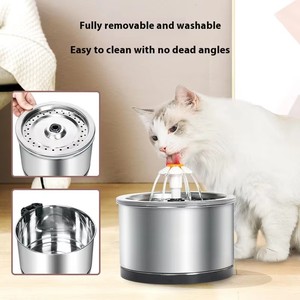 Bebedouro Pet Drinking Cat Fontaine à eau Filtres Sans fil Pet Cat Fontaine à eau Acier inoxydable - Product Image 3