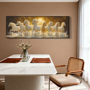 Stampa su Tela Cavallo in Corsa Stile Vittoriano, Arte Moderna Animale per Soggiorno, Camera da Letto, Hotel, Ufficio - Originale - Product Image 4