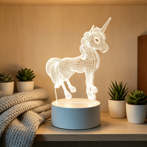 <span class=keywords><strong>Lampe</strong></span> de table à LED 3D au design moderne avec touche colorée ou télécommande cadeau ou éclairage de <span class=keywords><strong>chevet</strong></span> - Product Image 4