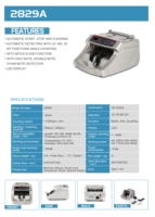 Compteur de billets 2829A avec écran LED, détection de contrefaçon UV MG IR, compteur de billets automatique professionnel à haute vitesse