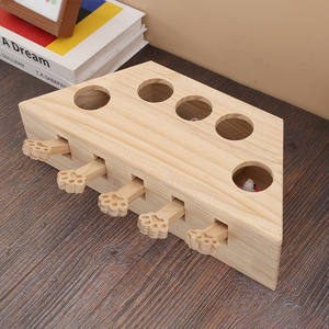 Tagliere per gatti che catturano il topo più venduto per modellare gli artigli e auto-divertimento-giocattolo educativo educativo educativo in legno massello - Product Image 4