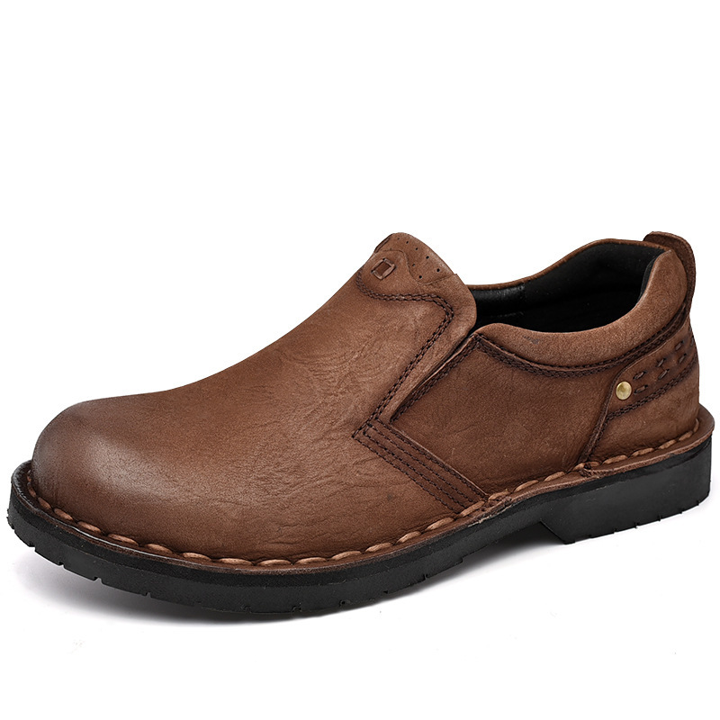 Chaussures à enfiler marron