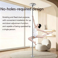 Poteau en acier pour la pole dance, le yoga et l'entraînement de danse, ensemble complet pour la maison avec barre rotative, épais et robuste pour les studios de danse