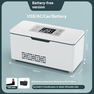 携帯用インスリンクーラーデュアル使用USBプラグイン充電式カーメディシンインキュベーションボックスバッテリー駆動家庭旅行用 - Product Image 6