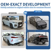Kit de Carrocería Estilo Lar-T para BMW X6M F96 LCI 2024-2025, Alerón Delantero, Difusor Trasero, Puntas de Escape, Faldones Laterales, Alerón de Capó, Mejora Exterior