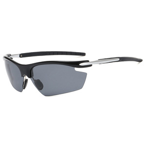 Fishing Sunglasses Polarized TAC Lens Windproof Outdoor Sports Cycling Driving Sun Protection <b>Black</b> <b>Frame</b> Oval Design - Product Image 3
