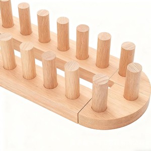 Wooden Blanket Knitting Machine Multi Functional Yarn Winding Frame Solid Wood Scarf Knitting Tool <b>Desktop</b> Diy Crafting - Product Image 4