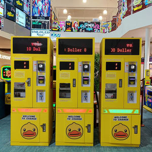 เครื่องเปลี่ยนเหรียญ/โทเค็นติดผนังเครื่องเปลี่ยนใบเรียกเก็บเงินเป็นเหรียญรับใบเสร็จจ่ายเหรียญหรือโทเค็นประตูที่เก็บค่าผ่านทางที่จอดรถ - Product Image 1