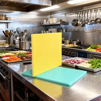 Peralatan Persiapan Dapur Hotel Profesional untuk Koki, Permukaan Dua Warna HDPE Food Grade Antibakteri CE
