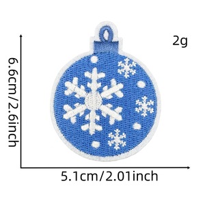 Patchs brodés en chenille 3D en forme <span class=keywords><strong>de</strong></span> sapin <span class=keywords><strong>de</strong></span> Noël, à thermocoller, faits main et personnalisés pour tenues et chapeaux festifs - Product Image 2