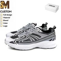 Zapatillas Deportivas Unisex Grises y Negras de Malla Transpirable, Ligeras, Antideslizantes, con Suela Gruesa, para Correr, para Hombre y Mujer
