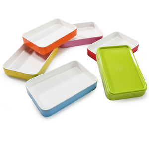 Restaurant Hotel Hotpot Shabu Assiettes carrées empilables en mélanine Assiette BBQ rectangulaire - Product Image 1