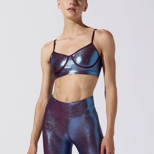 Nuevo Conjunto de Leggings y Sujetador Deportivo de Cuero con Etiqueta Privada Personalizada para Entrenamiento Activo - Product Image 3
