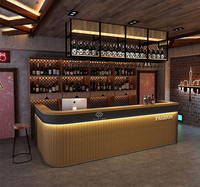 Comptoir de bar à vin moderne et classique en marbre personnalisé pour usage commercial, idéal pour la maison, les hôtels et les centres commerciaux, avec garantie de 10 ans