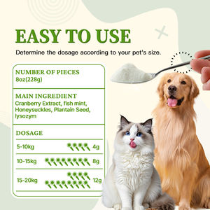 Suplemento sanitario para mascotas en polvo para perros y <span class=keywords><strong>gatos</strong></span> para fortalecer el tracto urinario con extracto de arándano, menta de pescado en OEMODM - Product Image 3