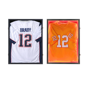 Cadre de présentation en boîte à ombre pour maillot de basket-ball, montage mural, noir, 24x32, écologique, durable, cadre photo, lumières LED colorées - Product Image 6