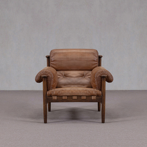 <span class=keywords><strong>Poltrona</strong></span> Retrò con Supporto Stabile e Cuscini Ergonomici Imbottiti per Uso Domestico e Allestimento di Hall Commerciali - Product Image 1