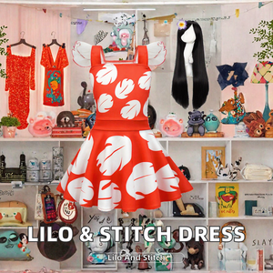 Vestido de Princesa <span class=keywords><strong>Lilo</strong></span> & <span class=keywords><strong>Stitch</strong></span> con Mangas con Volantes de Star-Ledger Cos Dreamy Gown, Ropa Interior de Spandex para Niñas - Product Image 2