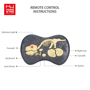 HW 2.4G télécommande simulation Tyrannosaurus Raptor garçons RC radio électrique animal course dinosaure modèle enfants jouets ensemble cadeaux - Product Image 5