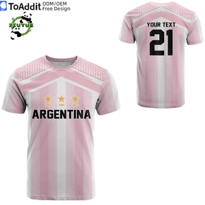 Camisetas de Fútbol de <span class=keywords><strong>Argentina</strong></span> con Diseño de la Copa Mundial de Fútbol 2026, <span class=keywords><strong>Camiseta</strong></span> de Fútbol para Hombre, Franjas Azules y Blancas, Chándal, Copa América - Product Image 4