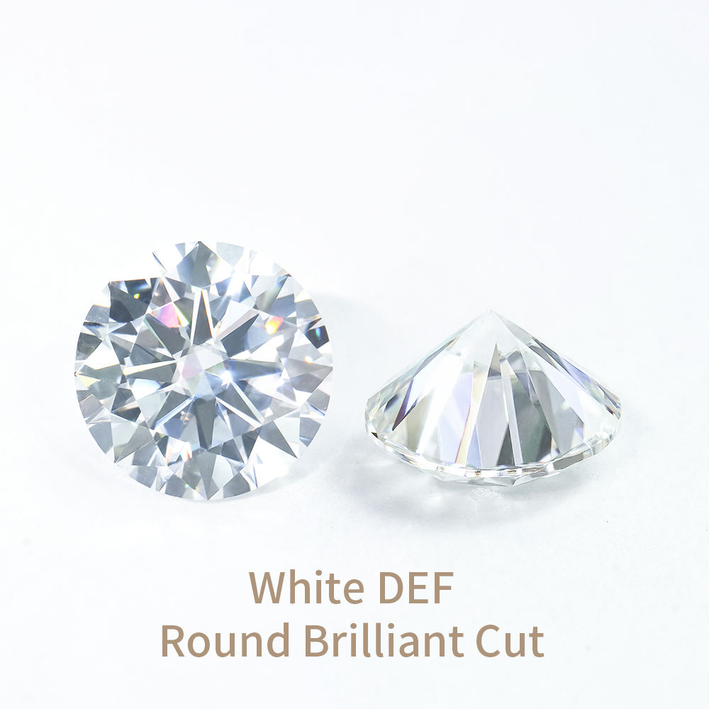 White DEF Round Brilliant Cut
