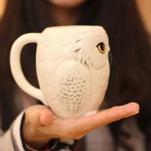 Harry <span class=keywords><strong>Hedwig</strong></span> <span class=keywords><strong>Chouette</strong></span> Tasse en céramique sculptée en 3D Cartoon Grande tasse à café pour expresso - Product Image 3