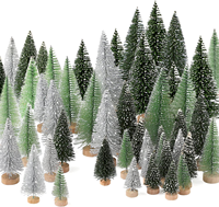 3er-Set 10 Zoll Mini-Kiefer Künstlicher Weihnachtsbaum, faltbares Design, Kunststoff-Holzsockel, für den Innenbereich, Tischdeko, unbeleuchtet, Weihnachtsdeko – Direkt vom Hersteller