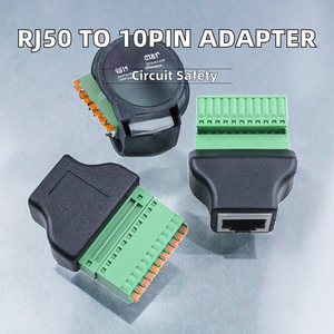 Oem rj50 để 10pin vít khối thiết bị đầu cuối 10 p kết nối Ethernet rj50 Nam 10 Pin Network <span class=keywords><strong>Adapter</strong></span> CCTV DVR cho máy ảnh DC đầu ra - Product Image 2
