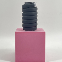 Chicha portable avec couvercle pour voyage, en acrylique, format tasse de voiture, avec paille en silicone, Narguilé de voyage en plastique pour voiture