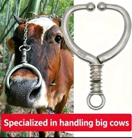 Cincin hidung banteng baja tahan karat kualitas tinggi, cincin Halter ternak, peralatan peternakan untuk pertanian