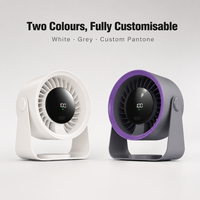 Ventilateur de table rechargeable Turbo, 100 niveaux, batterie longue durée 3600 mAh, 3-6h, fixation murale, USB-C, silencieux, CE RoHS, camping, gym, extérieur