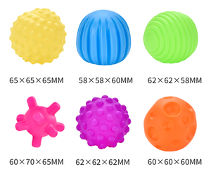 Juego de 6 Pelotas para Bebés, Desarrolla los Sentidos Táctiles del Bebé, Pelotas de Tacto Suave para Bebés, Pelotas de Masaje para Entrenamiento, Juguetes para Niños - Product Image 2
