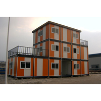 Maison conteneur modulaire contemporaine démontable de 20 pieds en panneaux sandwich d'acier à montage rapide et livraison en kit, à vendre