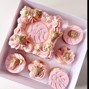 Thickened <b>White</b> Card Paper 5 Holes Muffin Cake Box With Clear Window Cupcake Packaging <b>Boxes</b> - Product Image 5