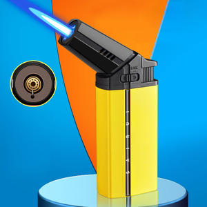 Custom Multi-Color Adjustable Windproof Jet Lighter Big Firepower Mini Slant Torch Lighter for Kitchen - Product Image 2