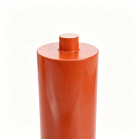 Table basse ronde en MDF terracotta