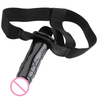 Dildo con Arnés Hueco para Hombres y Mujeres Pene Artificial Realista Extensión de Pene Juguetes Sexuales Arnés de Correa Dildo Portátil