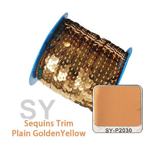 Bán buôn 3-6mm cam sequin TRIM Vòng paillettes Ribbon chuỗi may Sequins trang trí cho Ăn mặc - Product Image 2