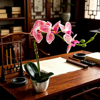 Couronnes et plantes décoratives réalistes, fleurs artificielles en plastique, fleurs en soie pour la décoration, décorations de mariage, décorations de fête artificielles
