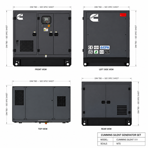 Groupe électrogène diesel 30 kW 37,5 kVA 50/60 Hz Triphasé 220 V/380 V/480 V Démarrage automatique Super silencieux ATS Mobile Châssis ouvert Intelligent - Product Image 4