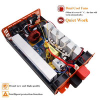 Convertisseur de puissance à onde sinusoïdale pure HOULI 3000W Peak, 12V 24V 48V DC vers 220V AC, hors réseau, solaire, pour camping-car, maison, alimentation de secours