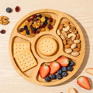 Aceitamos OEM Prato Sousplat Barato de Bambu e Melamina 100% Estampado, Pratos Pequenos de Bambu - Product Image 5