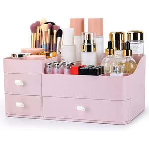 High Quality Countertop Cosmetic Display Case Bathroom Counter Organizer Makeup Organizer with Storage Drawers