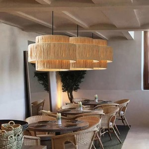 โคมไฟหวายทรงกลม E27 หลอดฟลูออเรสเซนต์ สำหรับร้านอาหาร ห้องน้ำชาเซน ห้องนอน - Product Image 4