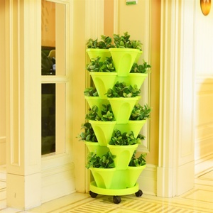 Macetas Apilables de Plástico para Cultivo de Fresas, Torre de Jardín - Product Image 2