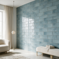 Carrelage mural en céramique moderne 75x300, finition brillante réactive, vert menthe, vert mousse, brun rustique, résistant aux acides, antibactérien, garantie 5 ans