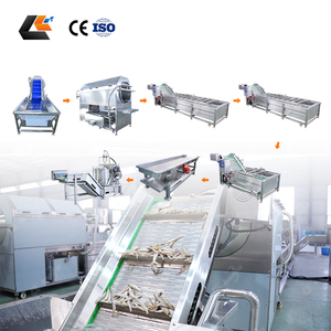 Ligne de machines automatiques de nettoyage de fruits de mer pour la lavage de laitues romaines, de moules et de poissons, à vendre - Product Image 1