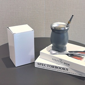 Ensemble de boisson Yerba Mate de style argentin, <span class=keywords><strong>gourde</strong></span> en acier inoxydable isolée sous vide de 8 oz (240 ml), paille bombilla, tasse cadeau - Product Image 3